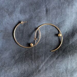 SOLD - Justine Clenquet Hoop Earrings - brass dipped in 24k gold